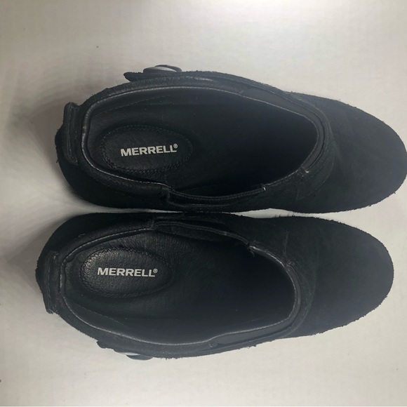 Merrill Black Button Suede Ankle Booties Women’s size 10 - Picture 12 of 16
